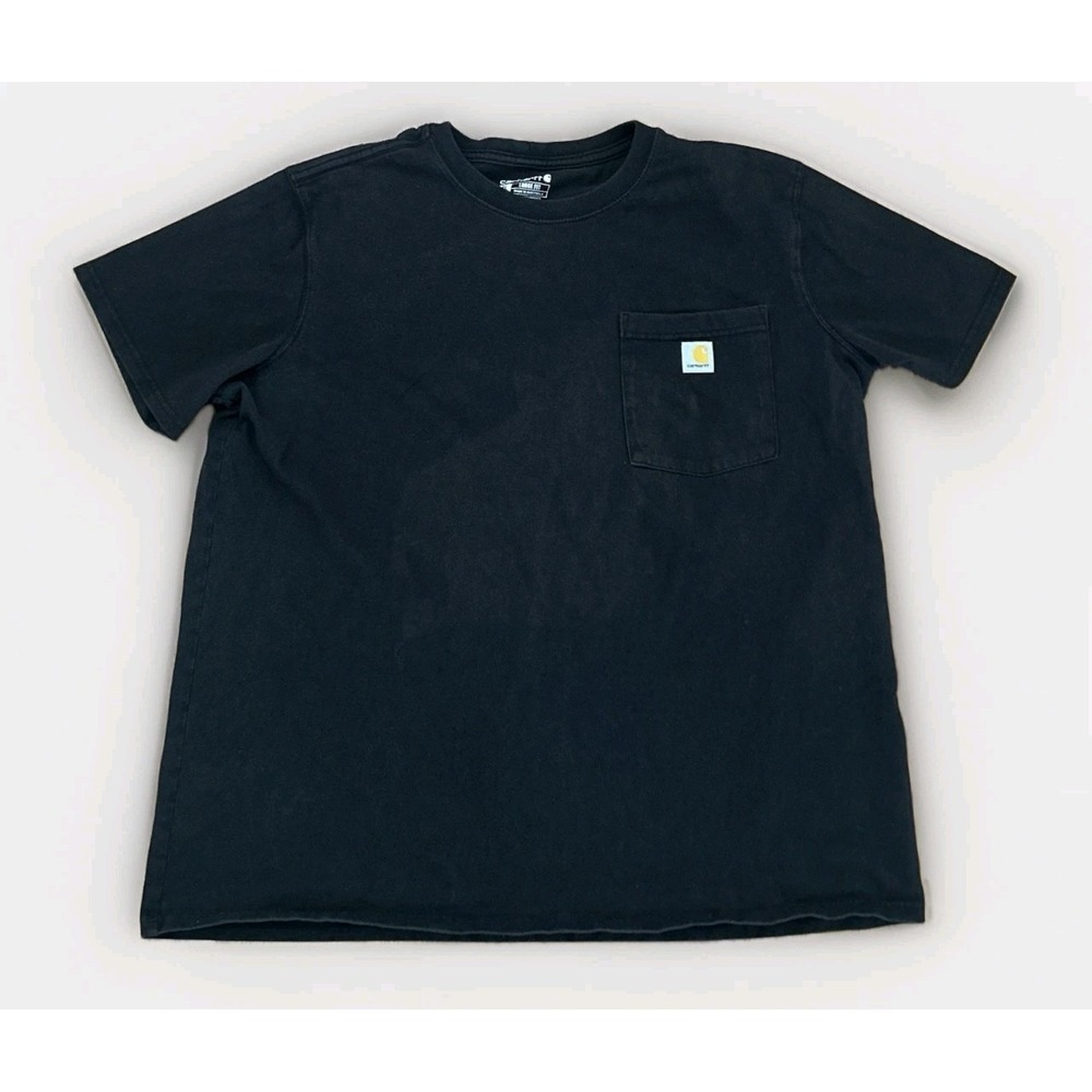 Carhartt Pocket T Shirt Mens XL Loose Fit Short Sleeve Crew Tee Black *See
